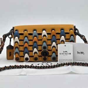Coach 1941 Glovetanned Leather Dinkier W/ Links Crossbody Bag, Goldenrod